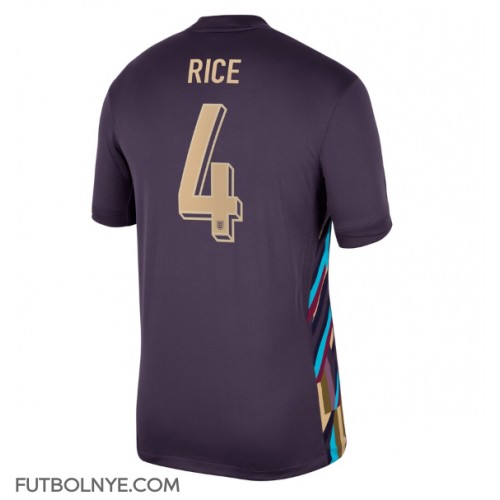 Camiseta Inglaterra Declan Rice #4 Visitante Equipación Eurocopa 2024 manga corta